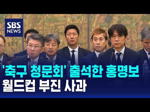 '축구 청문회' 출석한 홍명보, 월드컵 부진 사과 / SBS 12시뉴스