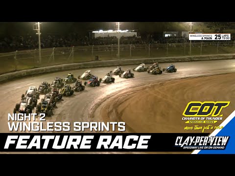 Wingless Sprints | Chariots of Thunder - Darwin - 12th Sep 2025 | Clay-Per-View - dirt track racing video image