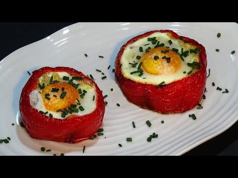 Receta Pimiento relleno de patata, bacon o beicon  y huevo - Recetas de cocina, paso a paso - UC5ONfXPjWgqElh0NZaRJ1tg