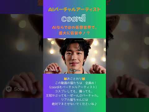 #shorts  [AIバーチャルアーティスト]coordi【仮想？仮装？ハロウィンコスプレで登場！👻】#ハロウィン【🎃再投稿】