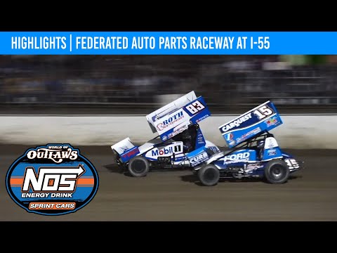 World of Outlaws Sprint Cars | Federated Auto Parts Raceway | April 13, 2024 | HIGHLIGHTS - dirt track racing video image