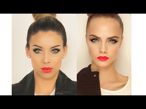 Neon Coral Lips / Cara Delevingne Makeup Tutorial - UCC0EqtXQ9at6ON_-ZYJaImA