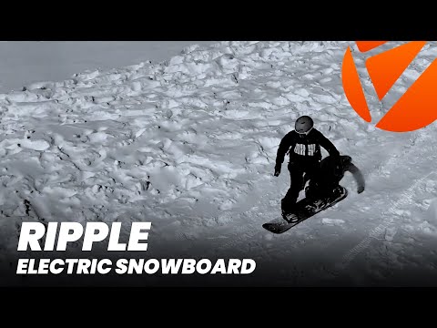 Experience the joy of skiing on flat snowfields with #cyrusher Ripple Electric Snowboard