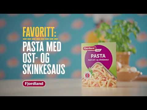 Fjordland i skål – Pasta med ost- og skinkesaus