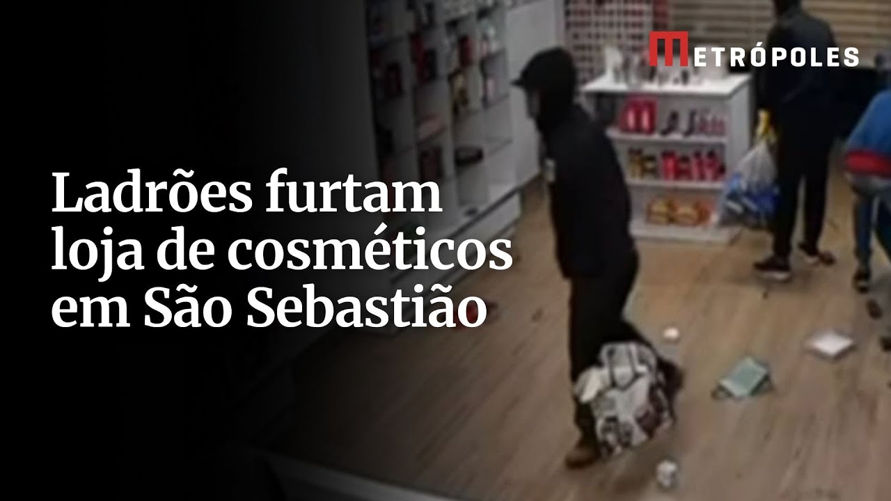 Ladrões furtam loja de cosméticos em São Sebastião