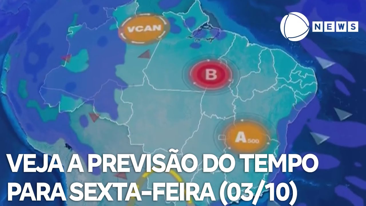 Confira a previsão do tempo para sexta feira 0310