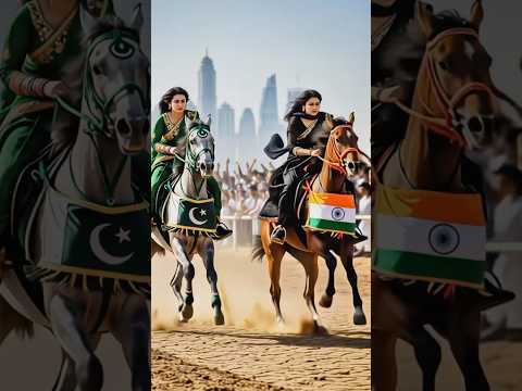 Pakistan vs Hindustan horse race 🐎 #trending #viral #ai