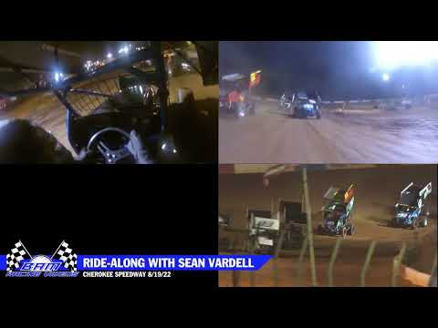 Ride-Along with Sean Vardell - Carolina Sprint Tour Feature - Cherokee Speedway 8/19/22 - dirt track racing video image