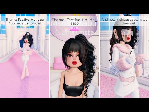 DRESS TO IMPRESS FESTIVE HOLIDAY | Dress To Impress Festive Holiday Theme Outfit Ideas | DTI FESTIVE