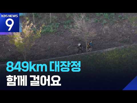 849km 숲길 대장정…동서트레일의 묘미 [9시 뉴스] / KBS  2026.10.14.