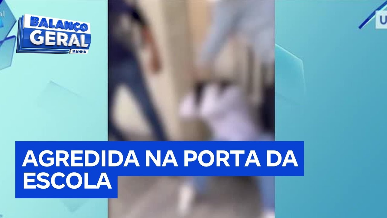Menina de 14 anos é agredida por colega de 18 na porta de escola em Osasco SP  TV Online Menina de 14 anos é agredida por colega de 18 na porta de escola em Osasco SP