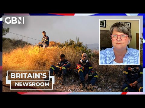 Arlene Foster escapes Rhodes wildfires: 'The restaurant completely burnt to the ground!'