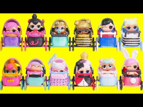LOL Surprise Dolls Mix Custom Strollers with Lil Sister Fuzzy Pets | Toy Egg Videos - UCcUYGJmWfnkIyE36wss_nAw