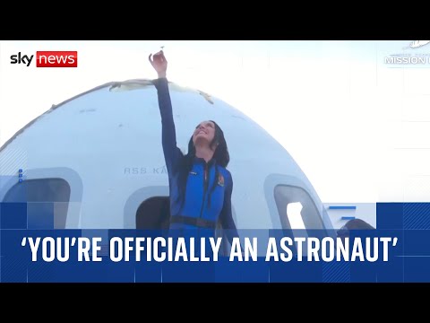 'The moon was so beautiful': All-female crew exit capsule after Blue Origin space trip