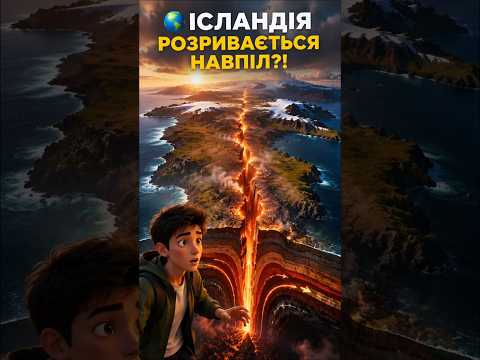 🌍 Ісландія буквально стоїть на межі двох плит! 😱