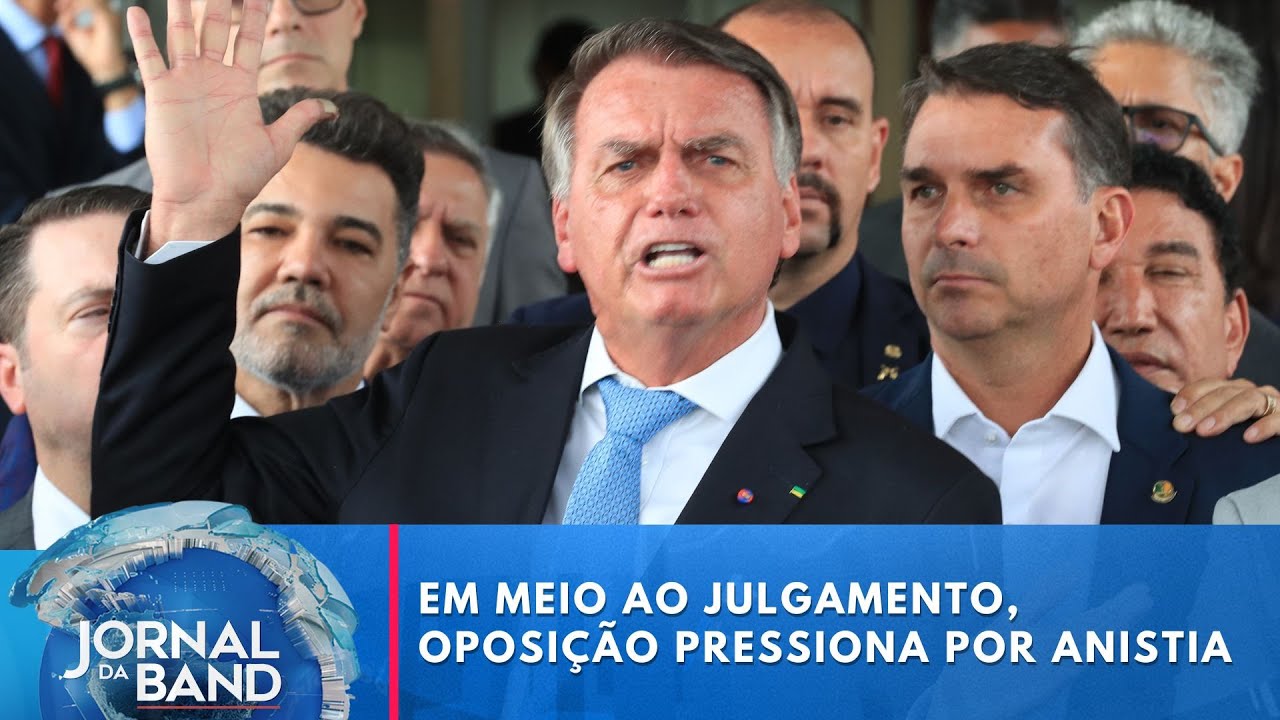 Em meio ao julgamento de Bolsonaro oposição pressiona por anistia | Jornal da Band