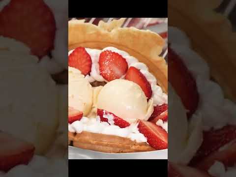 Tasty Desserts Ice Cream Waffle #shorts