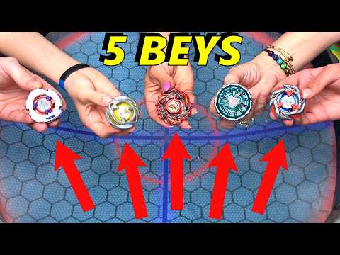 THE FIRST EVER 5 BEY BEYBLADE X BATTLE