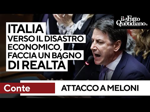 Conte vs Meloni: "Italia verso il disastro e lei fa battute sulla pochette. Cos'è, un capocomico?"