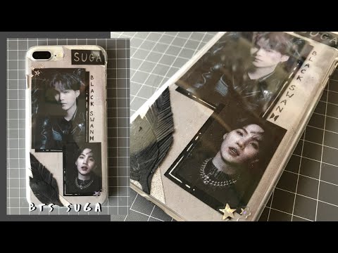 decorating phone📱| BTS SUGA Black Swan themed