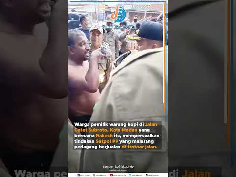 SHORT Petugas Satpol PP Yang Melakukan Sosialisasi Dihadang Oleh Seorang Warga