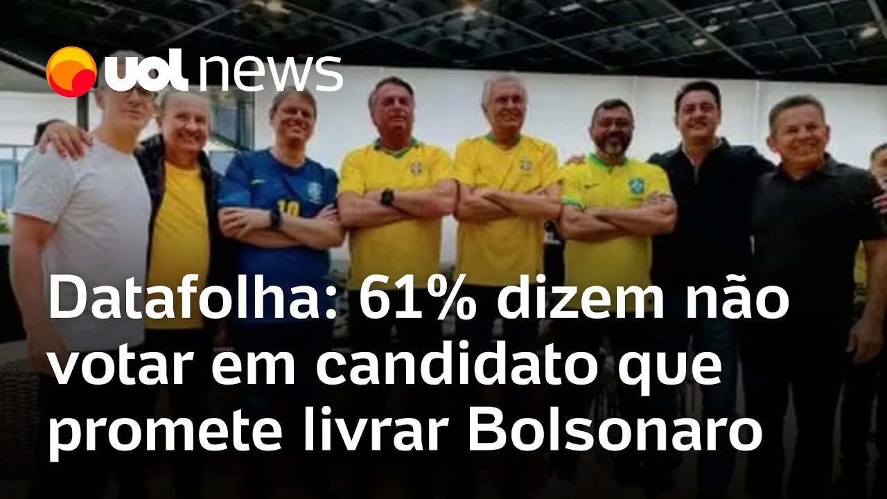 Bolsonaro 61 dizem não votar em candidato que promete livrar ex presidente da prisão | Datafolha