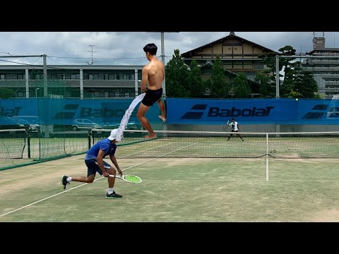 【リベンジ】VS インカレ優勝（まっちゃんが）【実況解説付き】【テニス】