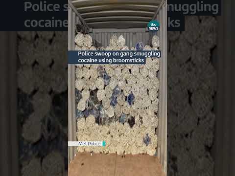 Police swoop on gang smuggling cocaine using broomsticks #itvnews #police #metpolice