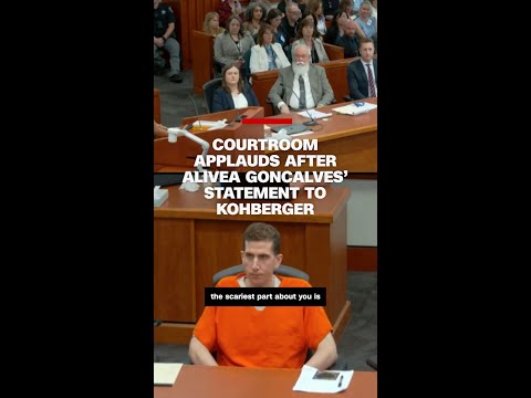Courtroom applauds after Alivea Goncalves’ statement to Kohberger