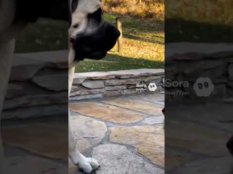 Dog bullies a tiny cat #cat #dogshorts