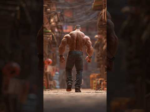 पतले आदमी 🧔🏻 की कहानी। Transformation of a weak and lean men.#shorts #aianimation #cartoon #moral