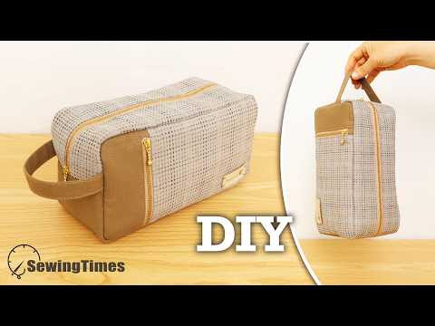 DIY Canvas Dopp Kit | How to make a Travel Toiletry Bag