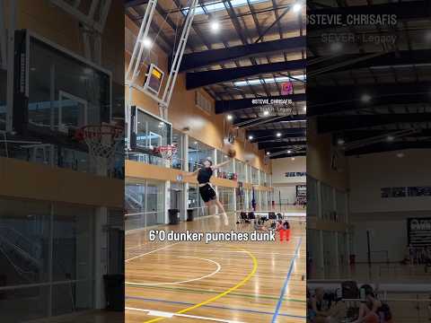 6’0 dunker punches CRAZY DUNK‼️🤯 #viralvideo #dunk #nba