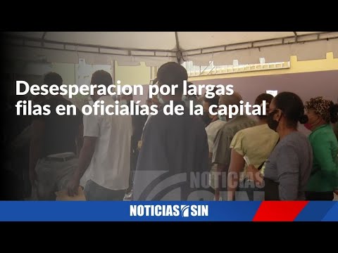 Largas filas en oficialías de la capital