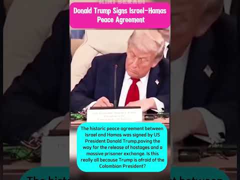 President Donald Trump Signs Israel-Hamas Peace Agreement #shortvideo #donaldtrump