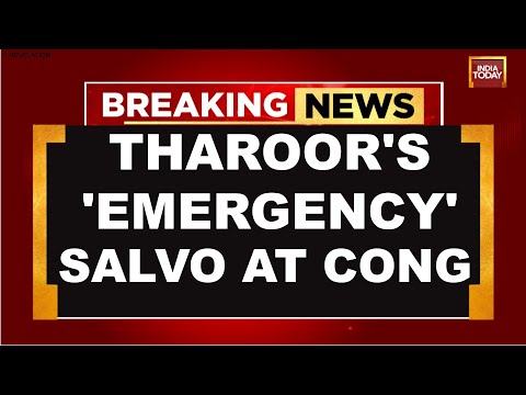 Shashi Tharoor News LIVE: Tharoor's 'Emergency' Salvo At Congress | Tharoor vs. Congress Live News