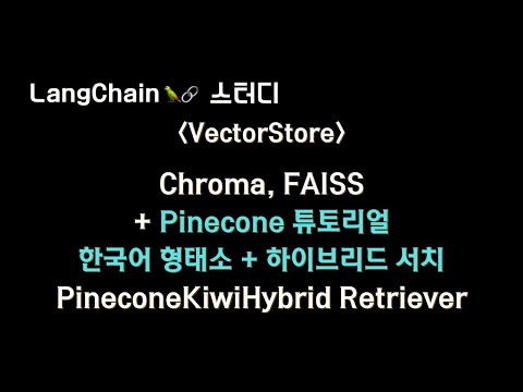 🌈 [#Pinecone 튜토리얼] 문서 전처리, 저장과 한국어 형태소 분석기 + HybridSearch 를 지원하는 PineconeKiwiHybridRetriever 사용 방법