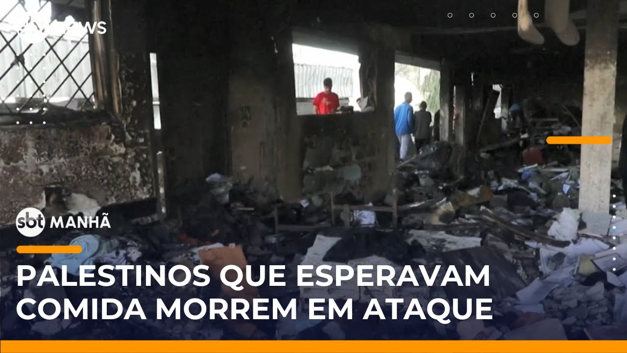Israel mata quase 100 palestinos após ataques aéreos em Gaza em 24 horas | #SBTManhã