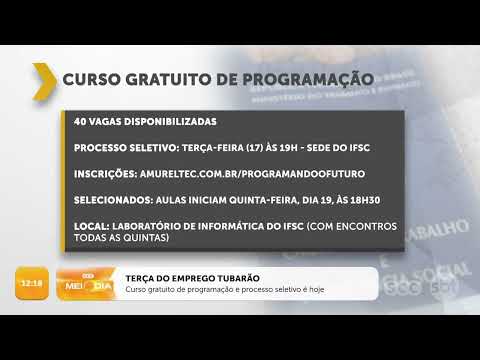 Curso gratuito de programação e processo seletivo é hoje em Tubarão | Cotidiano | SCC Meio-Dia