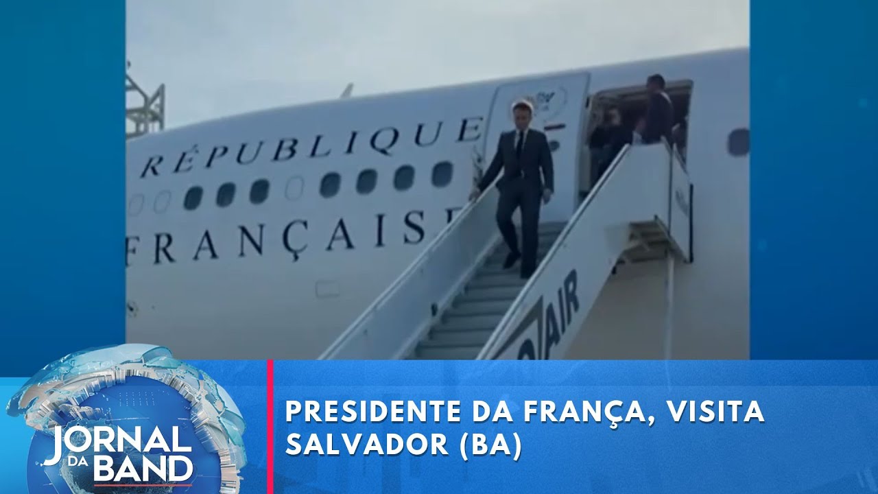 Presidente da França Emmanuel Macron visita Salvador BA | Jornal da Band TV Online Presidente da França Emmanuel Macron visita Salvador BA | Jornal da Band