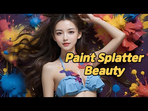 [AI Journey] Paint Splatter Beauty   #AIJourney #PaintSplatter #Beauty