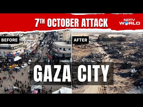 Israel Gaza Ceasefire | 2 Years Of 7 Oct Attack : Before & After Videos Show Gaza's Devastation