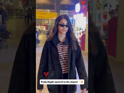 Pooja Hegde spotted at the airport ✨🔥#PoojaHegde #AirportLook #Spotted #TravelVibes #paparazzi