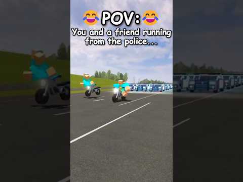 😂You and a friend runningfrom the police... #roblox #funnyroblox #povroblox