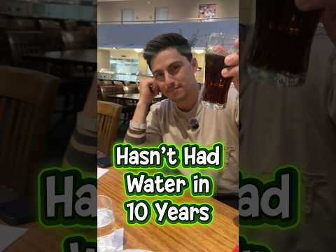 He hasn’t drank water in 10 years!