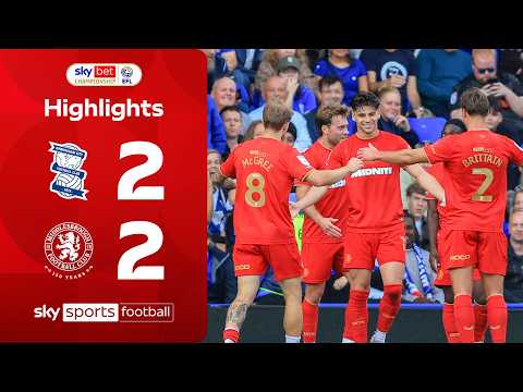 Malanda snatches point for Middlesbrough | Birmingham 2-2 Middlesbrough | EFL Highlights