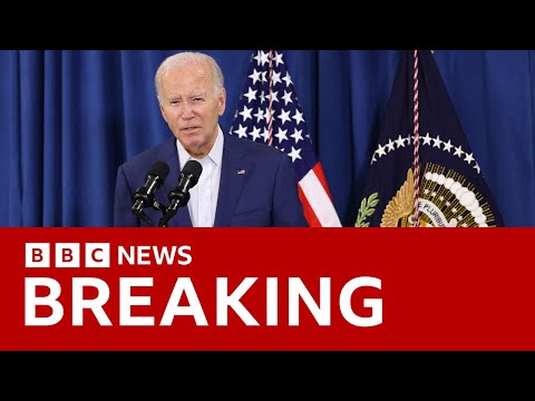 President Joe Biden condemns 'sick' violence after shots fired at Donald Trump rally | BBC News