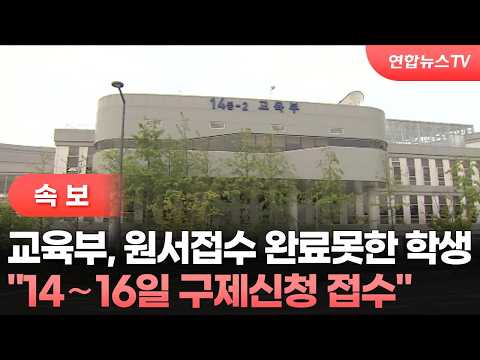 [속보] 교육부 "14∼16일 수시 구제신청 <strong>접수</strong>"
 / 연합뉴스TV (YonhapnewsTV)