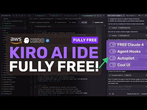 AWS Kiro AI IDE: This FULLY FREE AI Editor w/ Claude 4 Sonnet is ACTUALLY AMAZING!