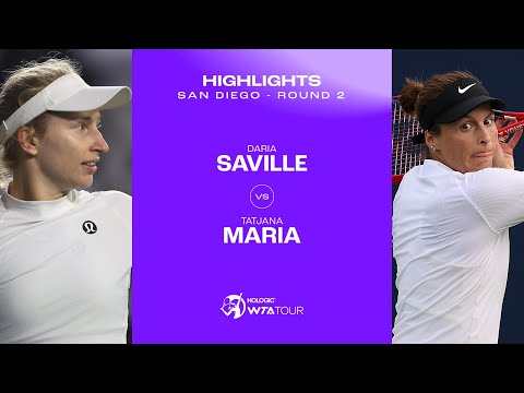 Daria Saville vs. Tatjana Maria | 2024 San Diego Second Round | WTA Match Highlights